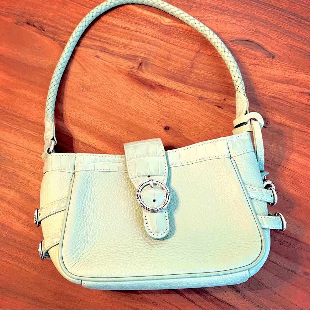 3/$30 🌸 Brighton leather pale green shoulder bag